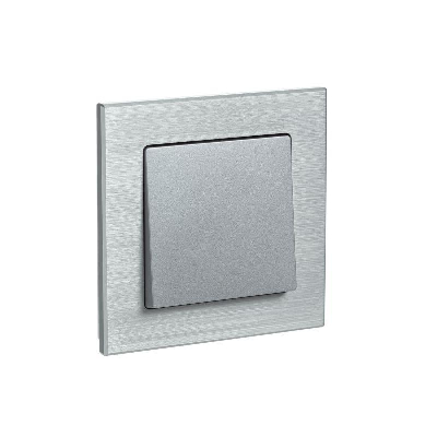 Рамка 1-м ATLASDESIGN NATURE металл серебр. SchE ATN312101