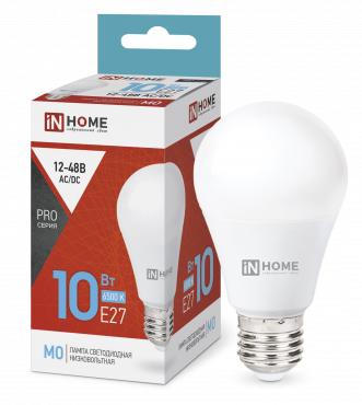 Лампа светодиодная низковольтная LED-MO-PRO 10Вт 12-48В Е27 6500К 900лм IN HOME 4690612038056