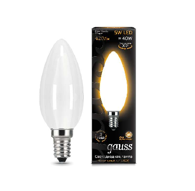 Лампа светодиодная Black Filament Свеча E14 5Вт 2700К OPAL Gauss 103201105