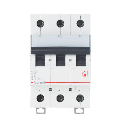 Выключатель автоматический модульный 3п C 10А 6кА TX3 6000 3мод. 400В Leg 404054