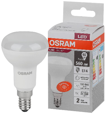 Лампа светодиодная LED Value LVR60 7SW/840 7Вт рефлектор матовая E14 230В 10х1 RU OSRAM 4058075581692