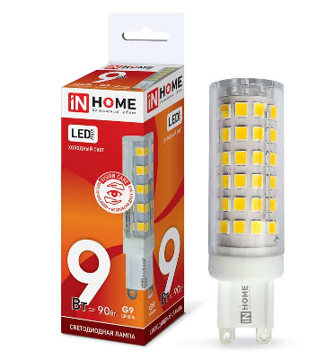 Лампа светодиодная LED-JCD-VC 9Вт 230В G9 4000К 810Лм IN HOME 4690612019932