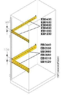 Профиль L=400 H=48 для монтажа аксессуаров (уп.2шт) ABB EB0400