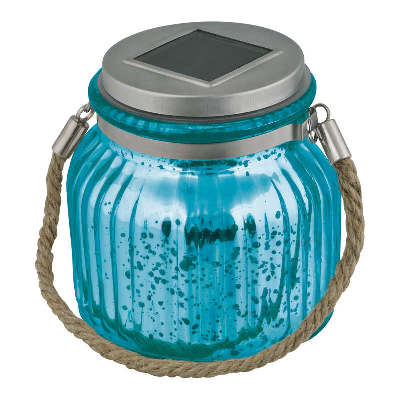 Светильник садовый USL-M-210/GN120 BLUE JAR на солн. батарее IP44 Uniel UL-00003208