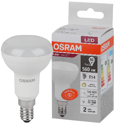 Лампа светодиодная LED Value LVR60 7SW/830 7Вт рефлектор матовая E14 230В 10х1 RU OSRAM 4058075581661