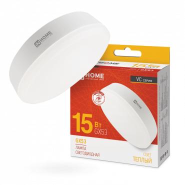 Лампа светодиодная LED-GX53-VC 15Вт 230В 3000К 1200Лм IN HOME 4690612020815