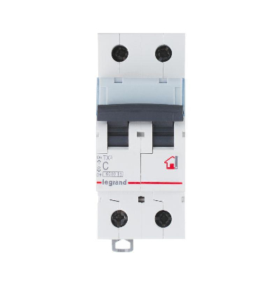 Выключатель автоматический модульный 2п C 6А 6кА TX3 6000 2мод. 230/400В Leg 404039