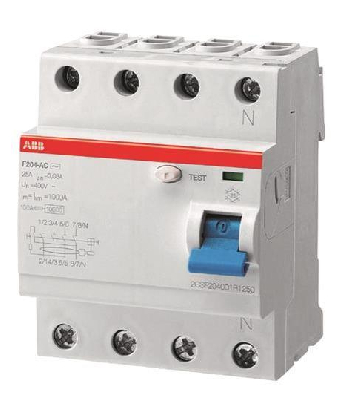 Выключатель дифференциального тока (УЗО) 2п 16А 300мА тип B F202 B-16/0.3 2мод. ABB 2CSF202592R3160
