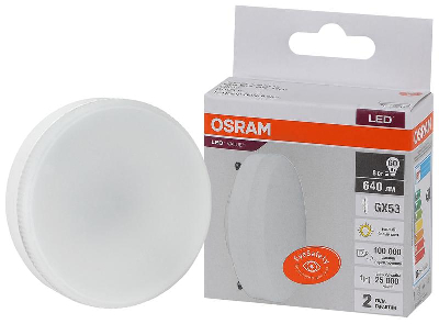 Лампа светодиодная LED Value LVGX5360 8SW/830 8Вт GX53 230В 10х1 RU OSRAM 4058075582248