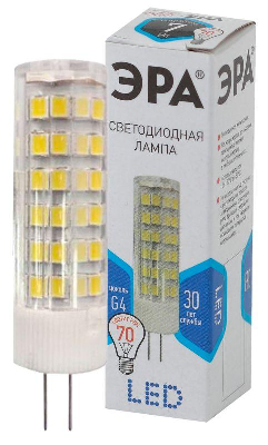 Лампа светодиодная JC-7w-220V-corn ceramics-840-G4 560лм ЭРА Б0027860