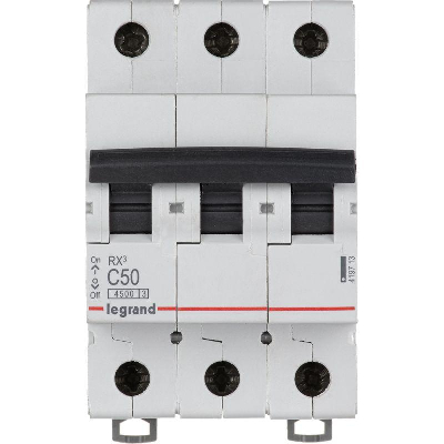 Выключатель автоматический модульный 3п C 50А 4.5кА RX3 Leg 419713