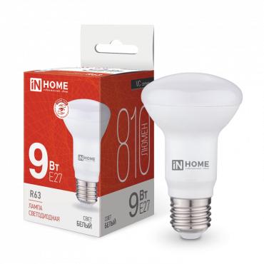 Лампа светодиодная LED-R63-VC 9Вт 230В E27 4000К 720лм IN HOME 4690612024325